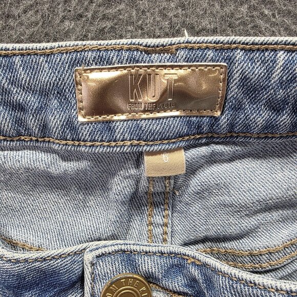 Kut From The Kloth Jeans Womens 6 Light Wash Sienna Wide Leg Mid Rise Denim - Picture 3 of 9